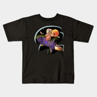 Astronaut Zombie Space Cat Kids T-Shirt